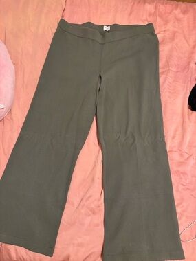 Aritiza Wilfred Olive Wide-Leg Knit Pants 2XL